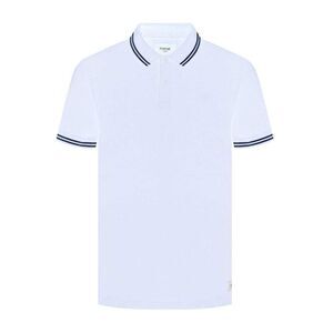 Firetrap Mens Lazer Logo Cotton Polo Shirt / White